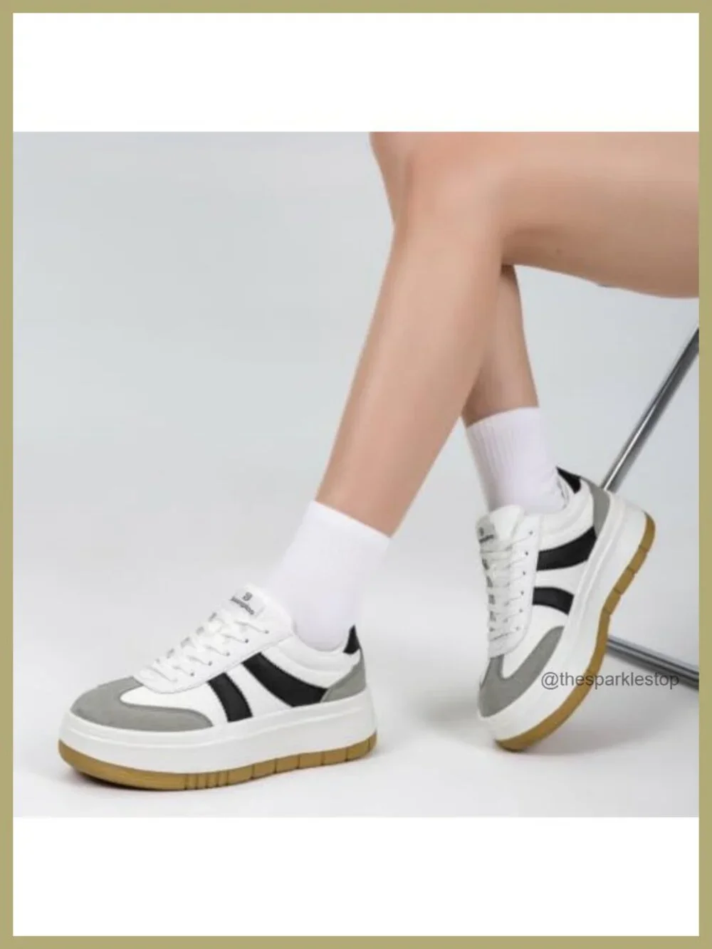 Women's Platform Fashion Sneakers Lightweight Faux Leather Oxford